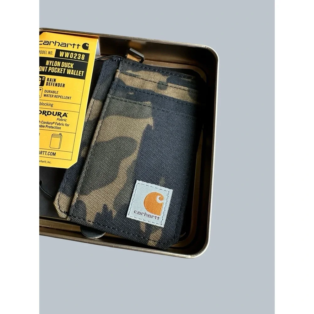 Carhartt Nylon Duck Camo Front Pocket Slim Wallet W0238 Durable Men's/Women's